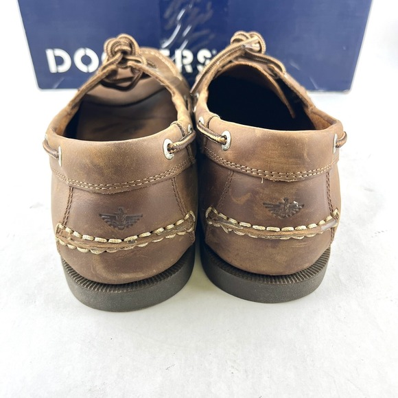 Dockers Men's Vargas Rust Leather Boat Shoes Size 11 90-30406 Casual Slip-On - Picture 4 of 8